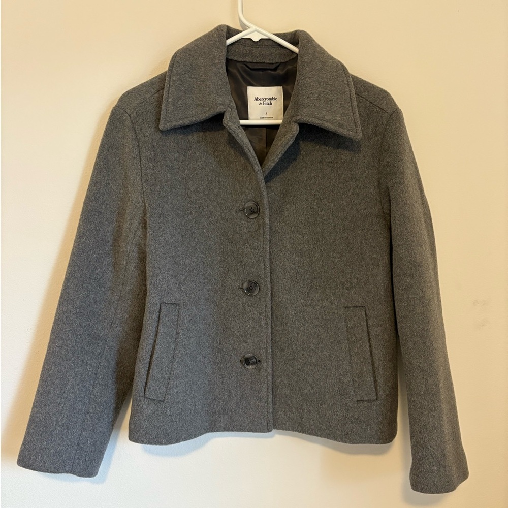 Abercrombie Grey Wool Coat